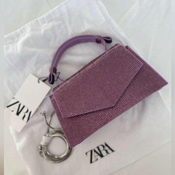 NWT! Zara Sparkly Mini City Bag - Picture 3 of 9